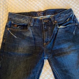 PENGUIN JEANS DISTRESSED STRAIGHT LEG EUC